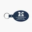 Oval Flexible Key Tag with Split Ring Keychain