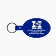 Oval Flexible Key Tag with Split Ring Keychain — view 3