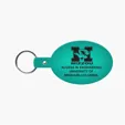 Oval Flexible Key Tag with Split Ring Keychain — view 8
