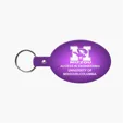 Oval Flexible Key Tag with Split Ring Keychain — view 14