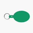 Oval Flexible Key Tag with Split Ring Keychain — view 22
