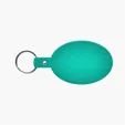 Oval Flexible Key Tag with Split Ring Keychain — view 25