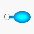 Oval Flexible Key Tag with Split Ring Keychain — view 26