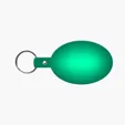 Oval Flexible Key Tag with Split Ring Keychain — view 28
