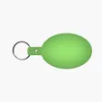 Oval Flexible Key Tag with Split Ring Keychain — view 29