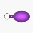 Oval Flexible Key Tag with Split Ring Keychain — view 31