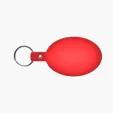 Oval Flexible Key Tag with Split Ring Keychain — view 32