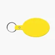 Oval Flexible Key Tag with Split Ring Keychain — view 34