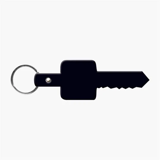Flexible Key-Shaped Key Tag with 1" Split Ring — view 2