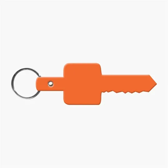 Flexible Key-Shaped Key Tag with 1" Split Ring — view 7