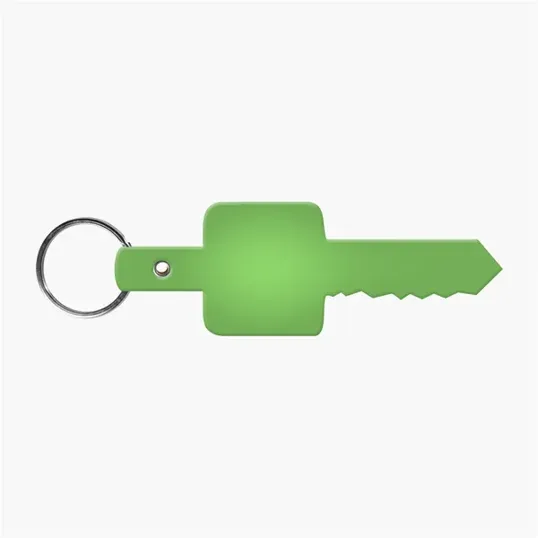 Flexible Key-Shaped Key Tag with 1" Split Ring — view 13