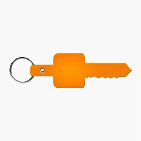Flexible Key-Shaped Key Tag with 1" Split Ring — view 14