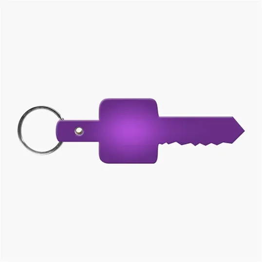 Flexible Key-Shaped Key Tag with 1" Split Ring — view 15