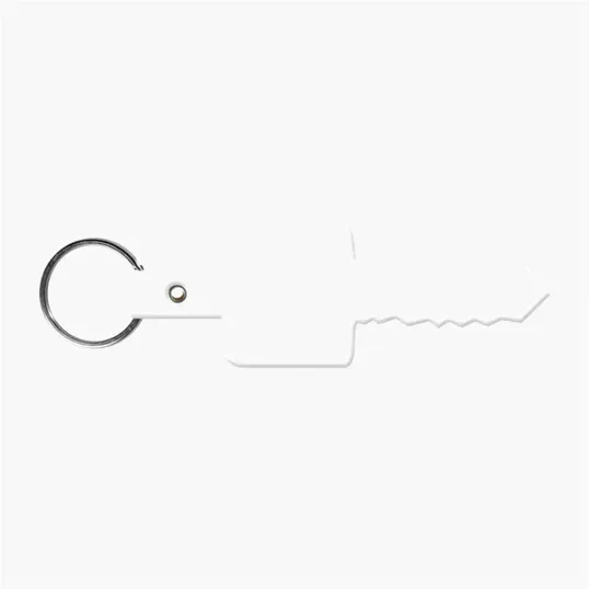 Flexible Key-Shaped Key Tag with 1" Split Ring — view 17