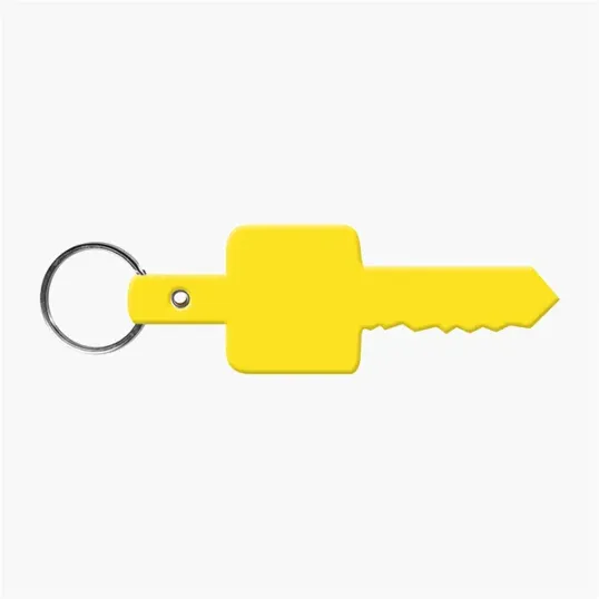 Flexible Key-Shaped Key Tag with 1" Split Ring — view 18
