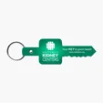 Flexible Key-Shaped Key Tag with 1" Split Ring