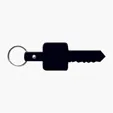 Flexible Key-Shaped Key Tag with 1" Split Ring — view 2