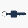 Flexible Key-Shaped Key Tag with 1" Split Ring — view 4