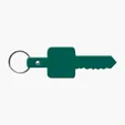 Flexible Key-Shaped Key Tag with 1" Split Ring — view 5