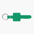 Flexible Key-Shaped Key Tag with 1" Split Ring — view 6