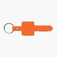 Flexible Key-Shaped Key Tag with 1" Split Ring — view 7