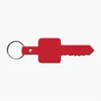Flexible Key-Shaped Key Tag with 1" Split Ring — view 8