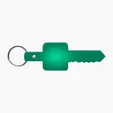 Flexible Key-Shaped Key Tag with 1" Split Ring — view 12