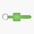 Flexible Key-Shaped Key Tag with 1" Split Ring — view 13