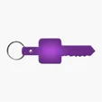 Flexible Key-Shaped Key Tag with 1" Split Ring — view 15