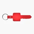 Flexible Key-Shaped Key Tag with 1" Split Ring — view 16