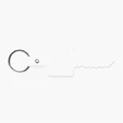 Flexible Key-Shaped Key Tag with 1" Split Ring — view 17