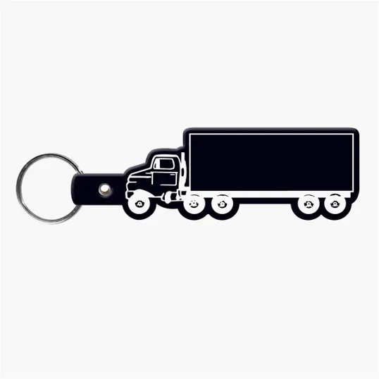 Truck Shape Flexible Key Tag with Keyring — view 2