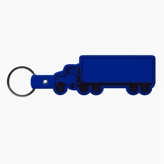 Truck Shape Flexible Key Tag with Keyring — view 3
