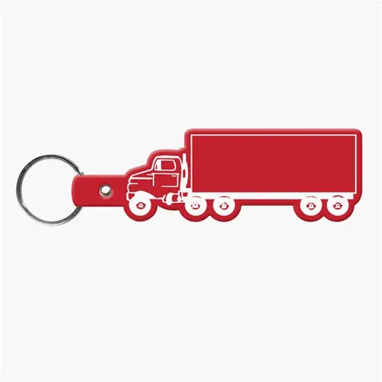 Truck Shape Flexible Key Tag with Keyring — view 8