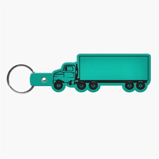 Truck Shape Flexible Key Tag with Keyring — view 9
