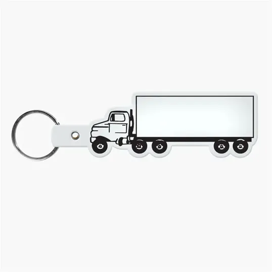 Truck Shape Flexible Key Tag with Keyring — view 11