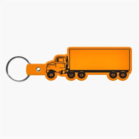Truck Shape Flexible Key Tag with Keyring — view 14