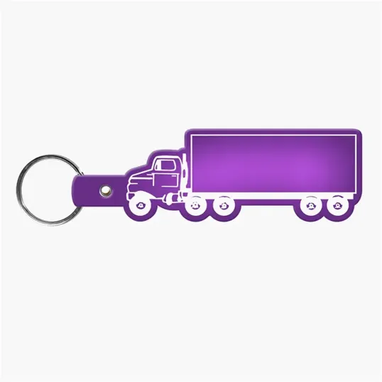 Truck Shape Flexible Key Tag with Keyring — view 15