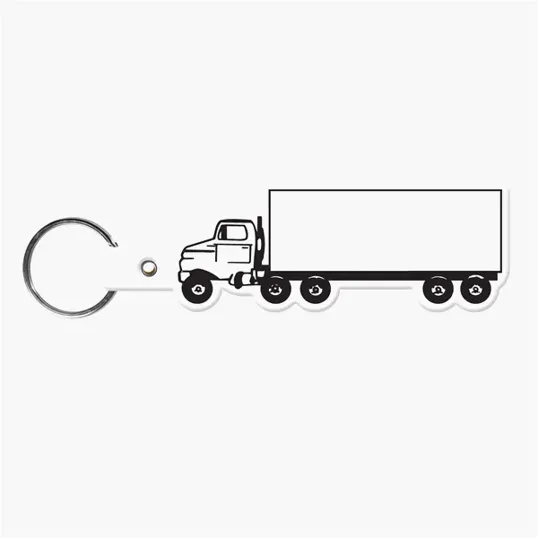 Truck Shape Flexible Key Tag with Keyring — view 17