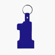 Flexible #1 Shape Key Fob KeyTag — view 3