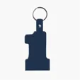 Flexible #1 Shape Key Fob KeyTag — view 4
