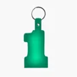 Flexible #1 Shape Key Fob KeyTag — view 12
