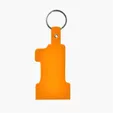 Flexible #1 Shape Key Fob KeyTag — view 14