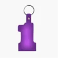 Flexible #1 Shape Key Fob KeyTag — view 15