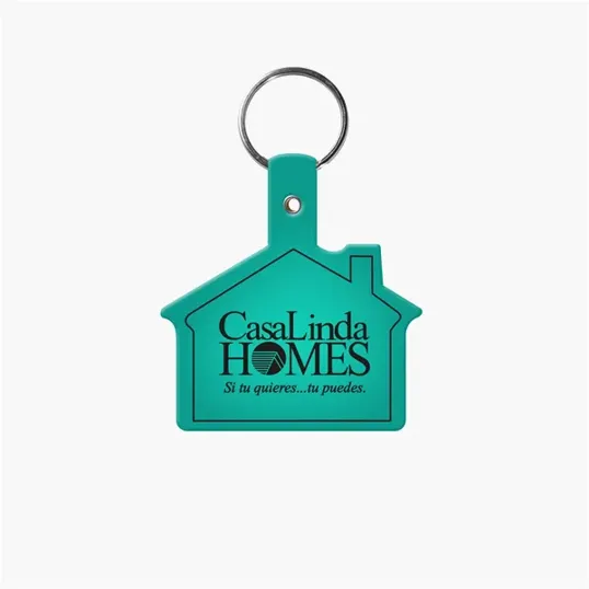 House Shape Key Tag with Keychain