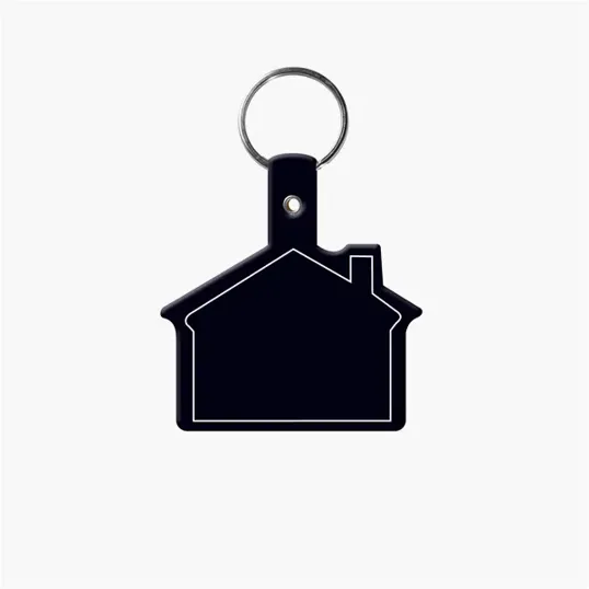 House Shape Key Tag with Keychain — view 2