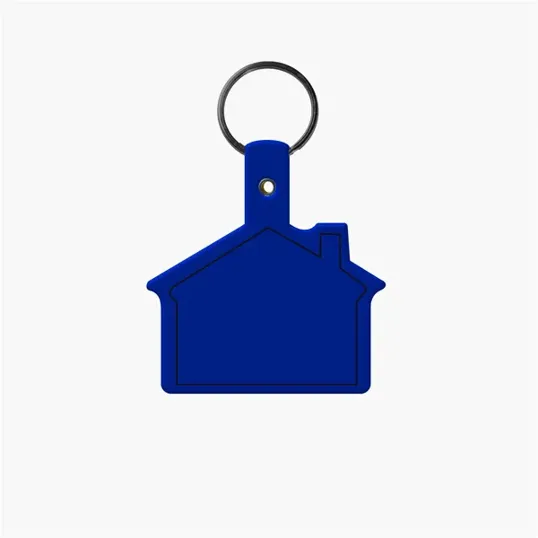 House Shape Key Tag with Keychain — view 3