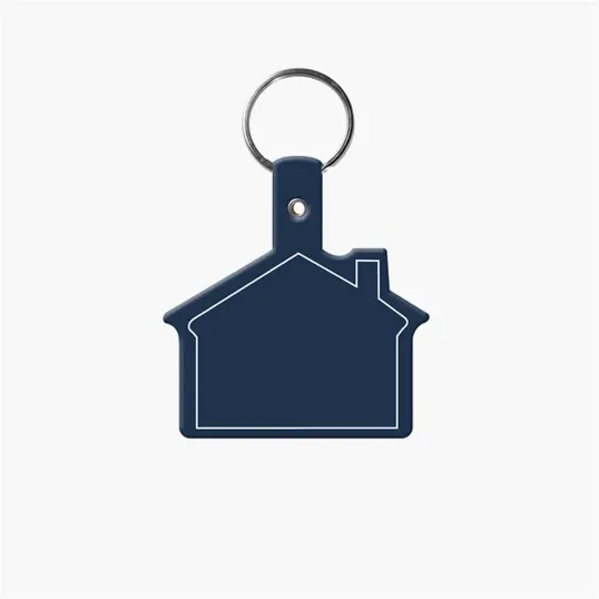 House Shape Key Tag with Keychain — view 4