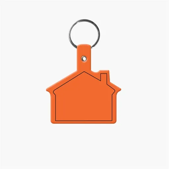 House Shape Key Tag with Keychain — view 7