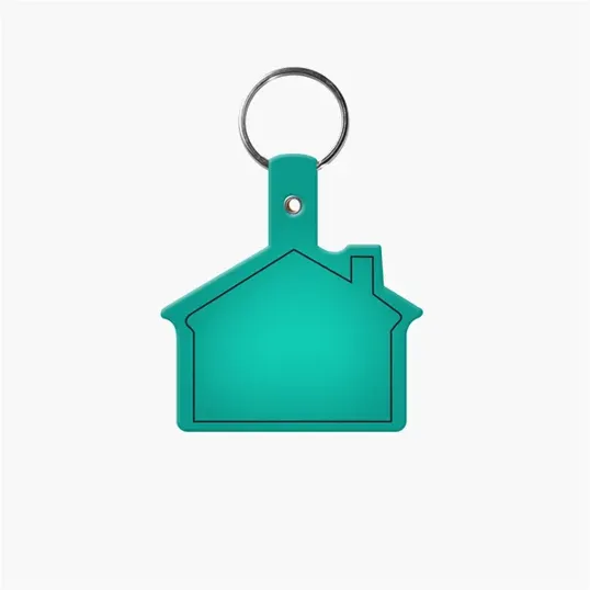 House Shape Key Tag with Keychain — view 9